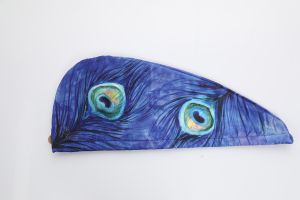 Луксозна сатенена кърпа за коса La Cocona Peacock